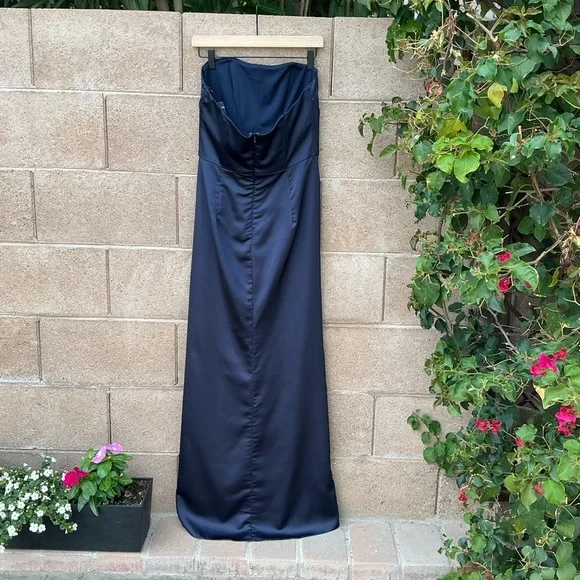 NWOT After Six Dessy Group Strapless Corset Satin Maxi Dress Size 10 Style 6888 - Picture 5 of 12